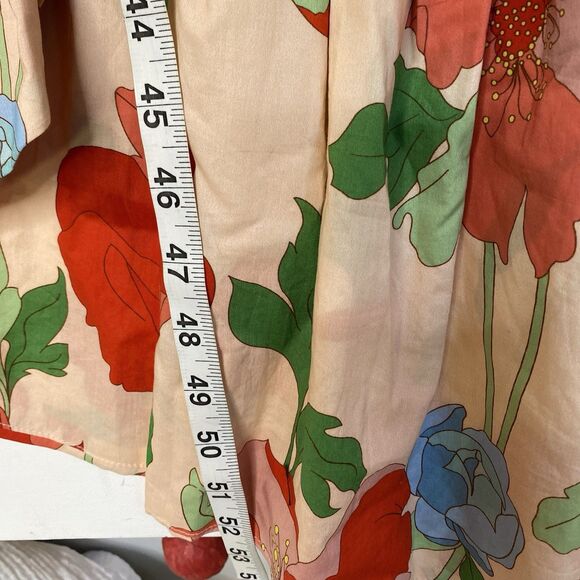 Hyacinth House Tuckernuck Dress L Multicolor Floral High Low Strapless Ruffled - Picture 10 of 16